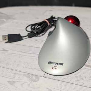 Microsoft Trackball Explorer 1.0 Optical Wired Mouse USB/PS/2 5-Button 400DPI